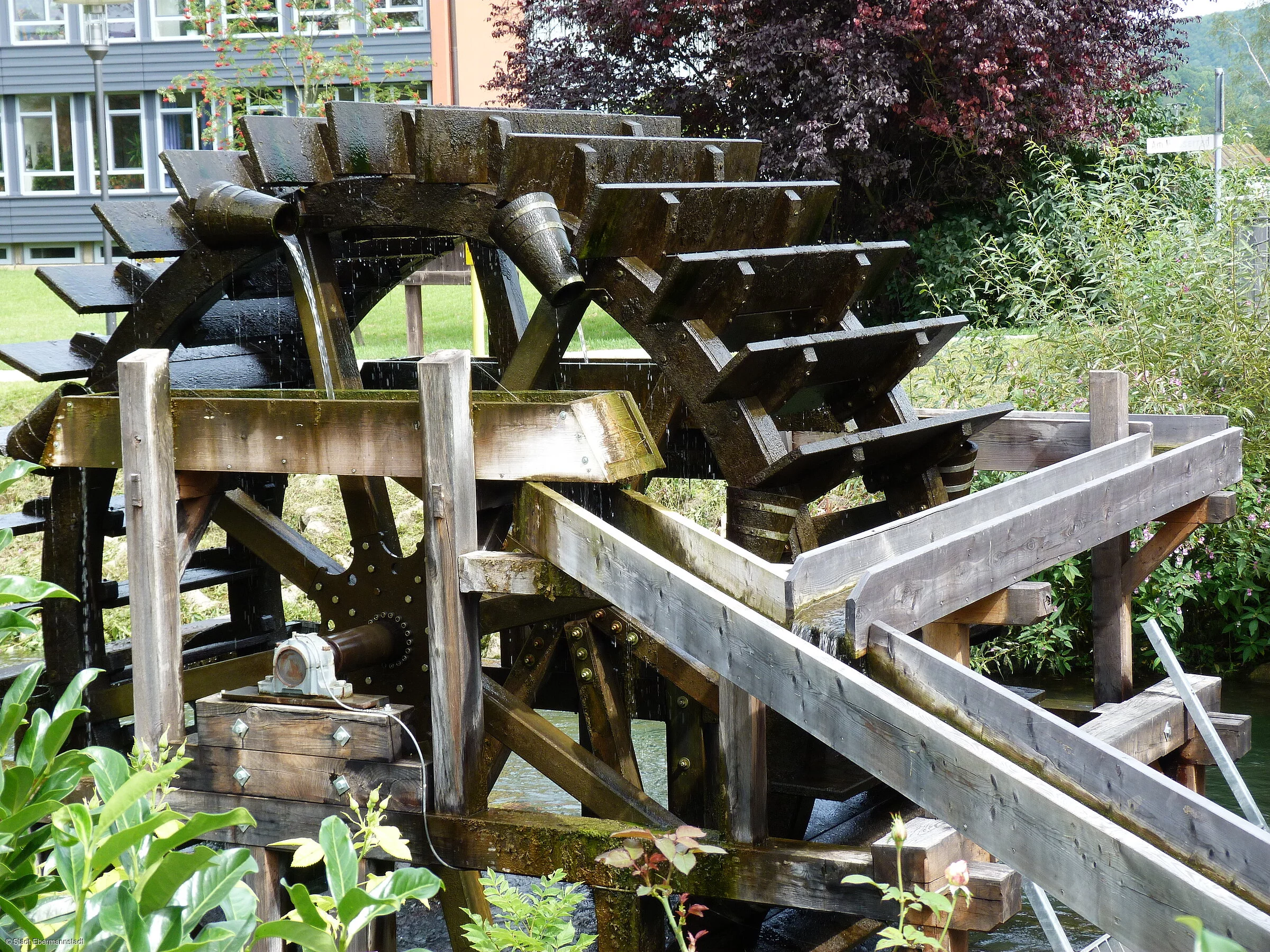 Wasserschöpfrad an der Wiesent (Ebermannstadt, Fränkische Schweiz)