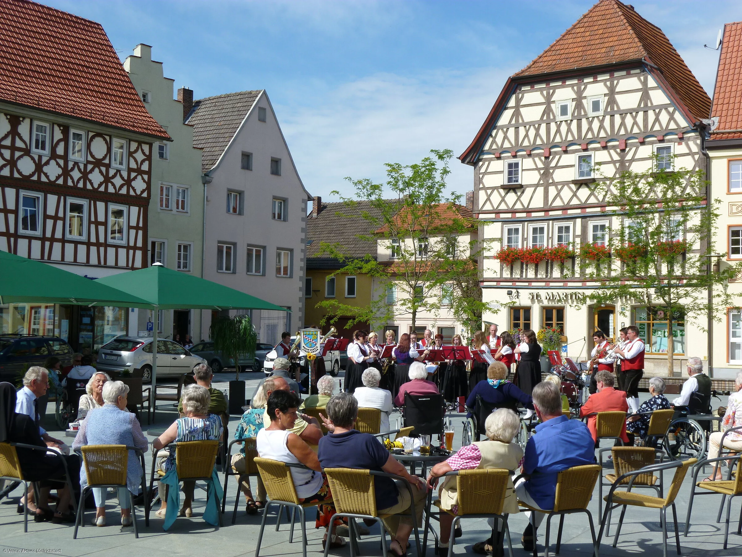 Standkonzert auf dem Marktplatz (Mellrichstadt, Rhön)