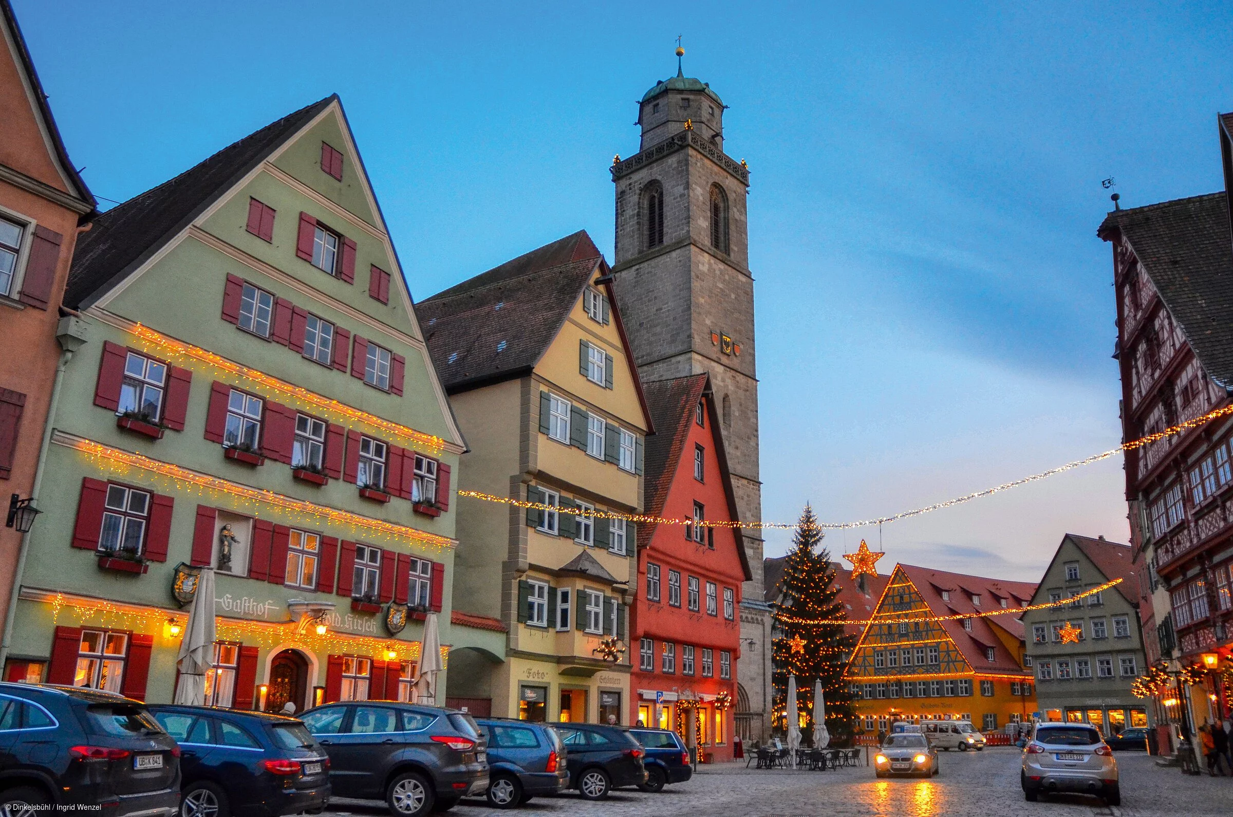 Weihnachtliche Stadtansicht (Dinkelsbühl, Romantisches Franken)