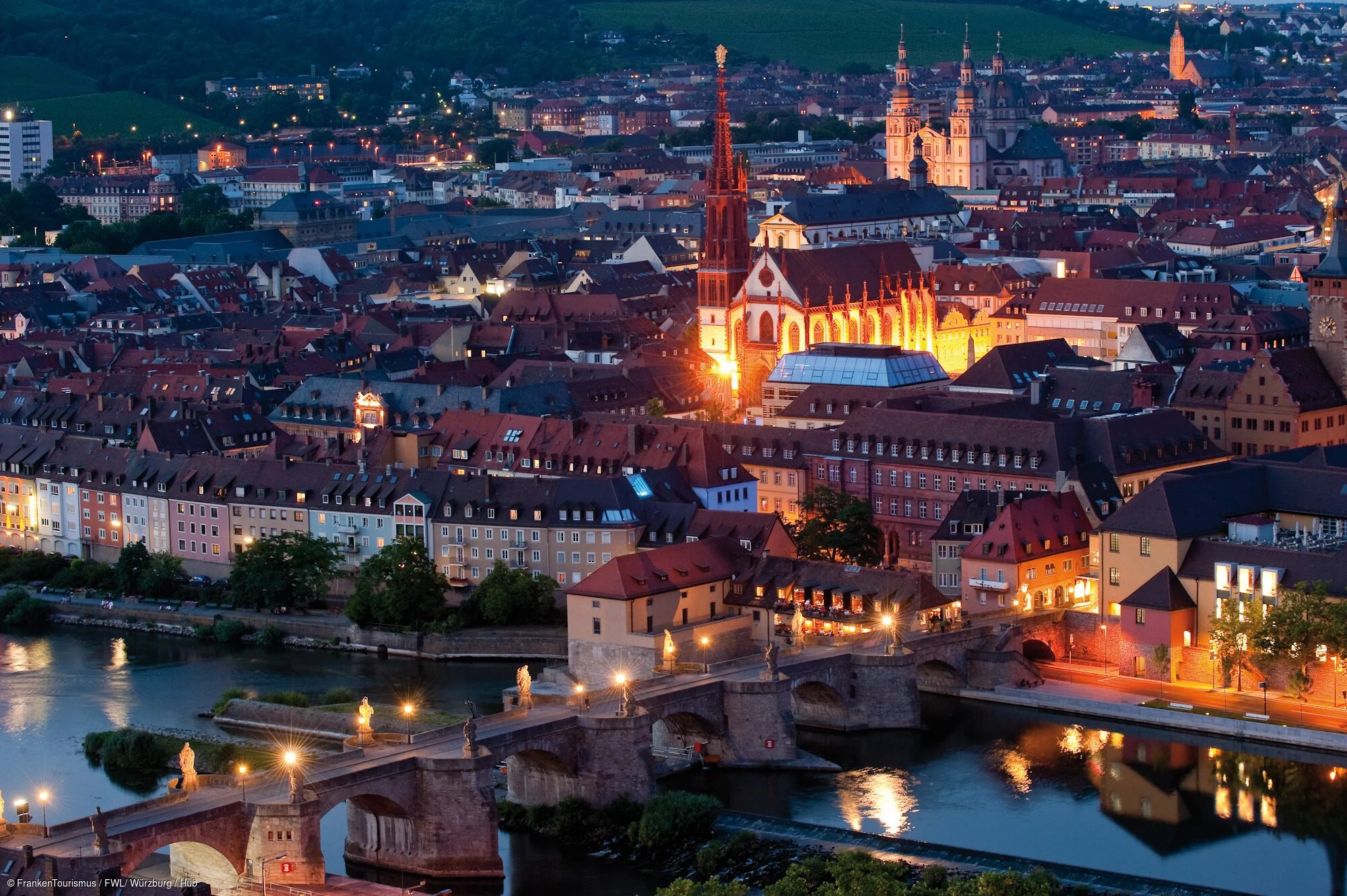 Blick auf Würzburg (Fränkisches Weinland)